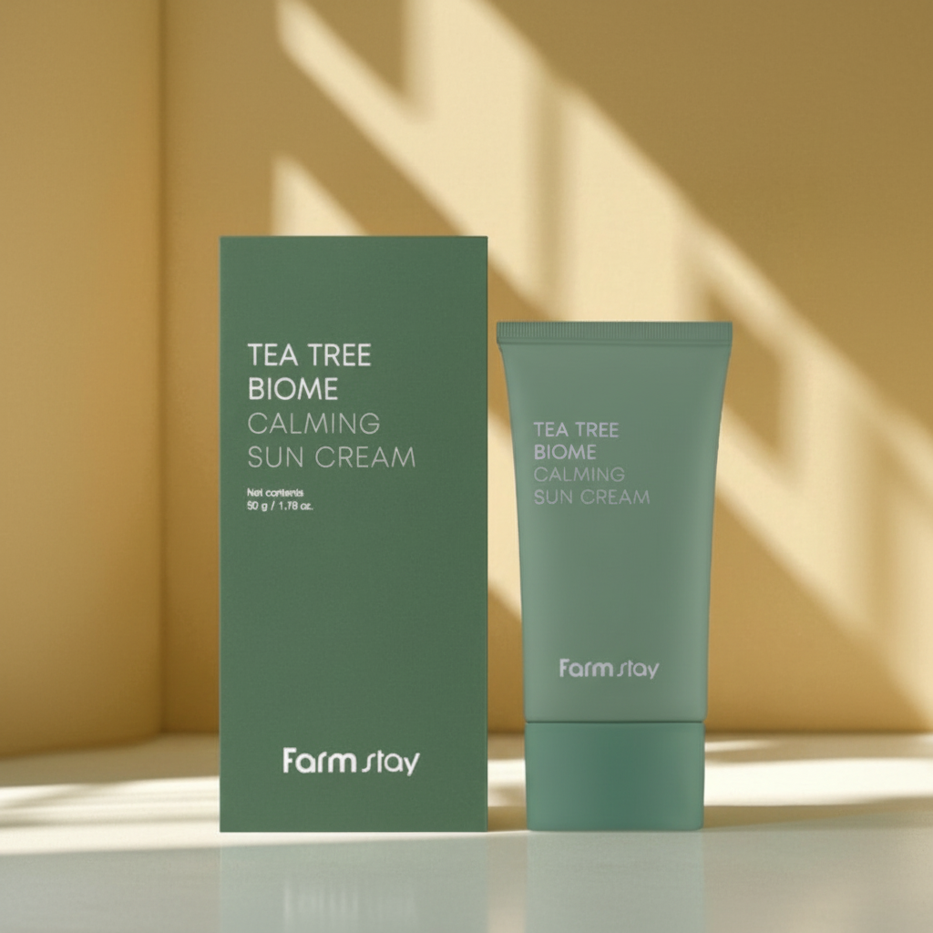 FARM STAY - Tea Tree Biome Calming Sun Cream - Zklidňující opalovací krém s Tea Tree - 50 g