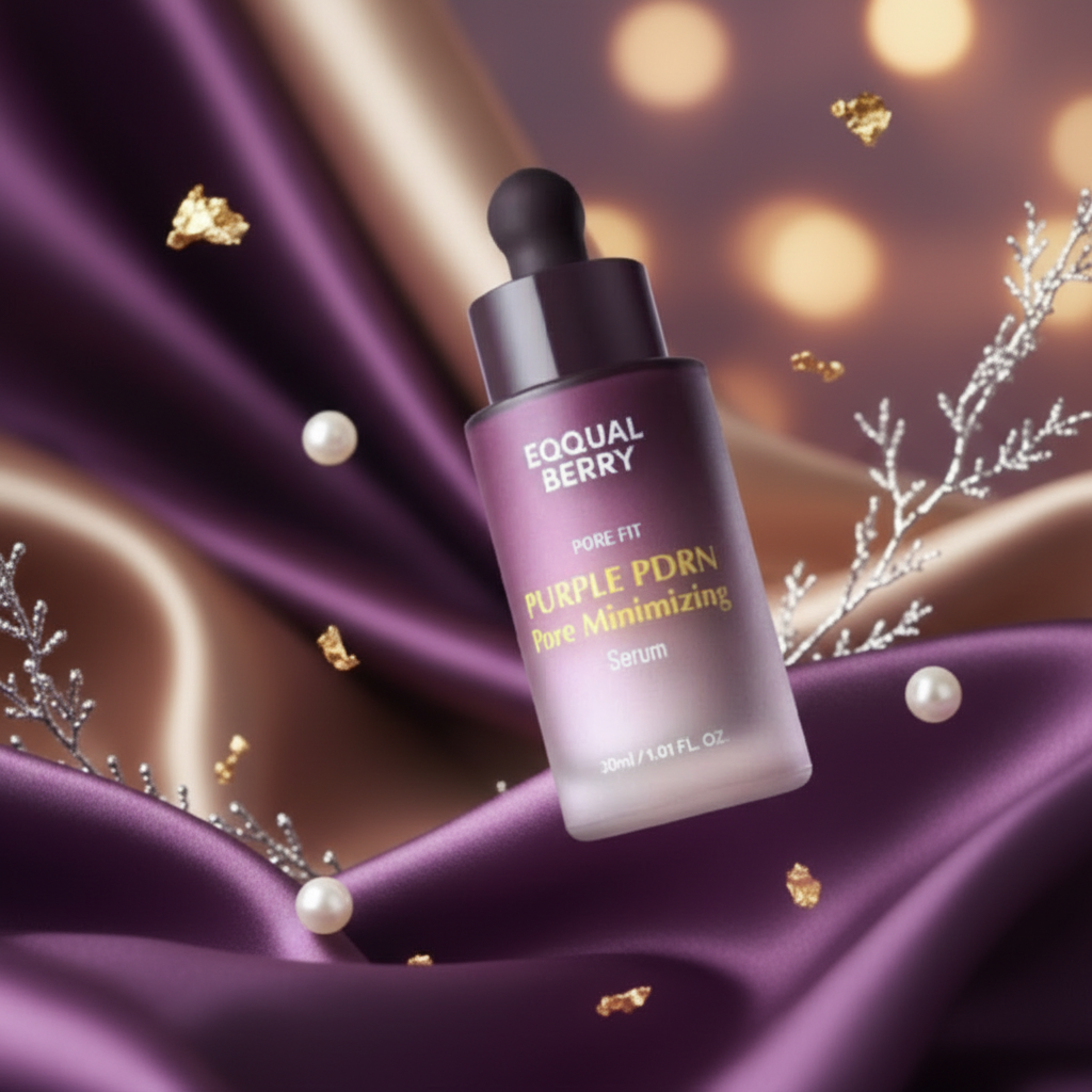 EQQUALBERRY - Purple PDRN Pore Minimizing Serum - Fialové sérum s PDRN pro minimalizaci pórů - 30 ml
