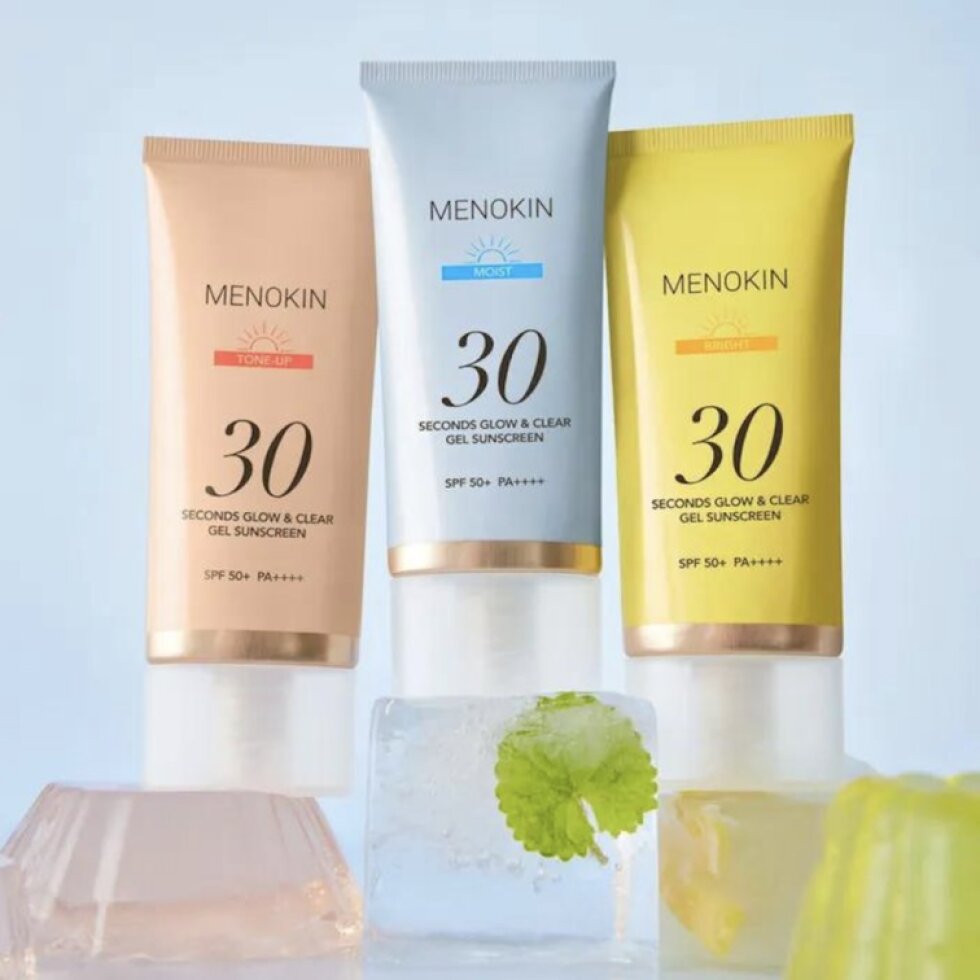 MENOKIN - 30 Seconds Glow & Clear Gel Sunscreen BRIGHT - 30sekundový rozjasňující gelový opalovací krém - 50 ml