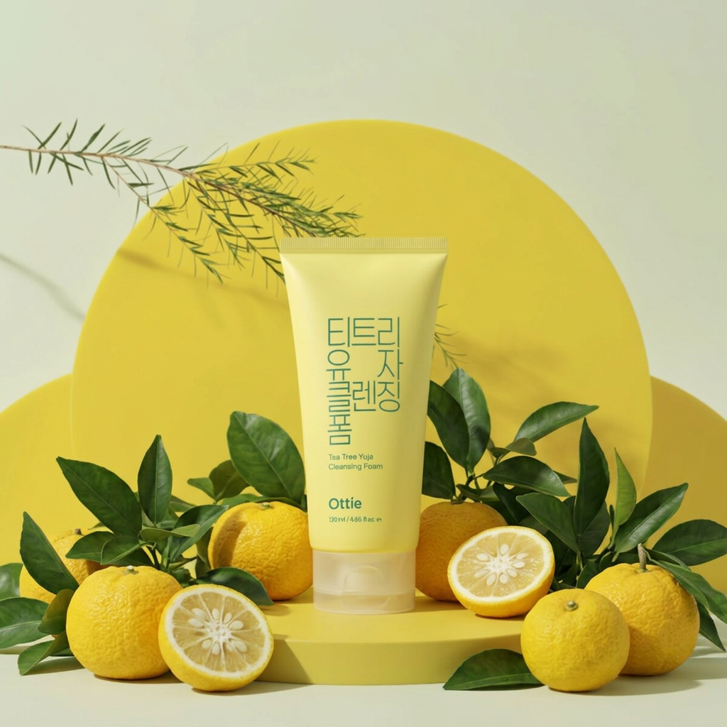 OTTIE - Tea Tree Yuja Cleansing Foam - Čisticí pěna s tea tree a citronem yuja - 120 ml