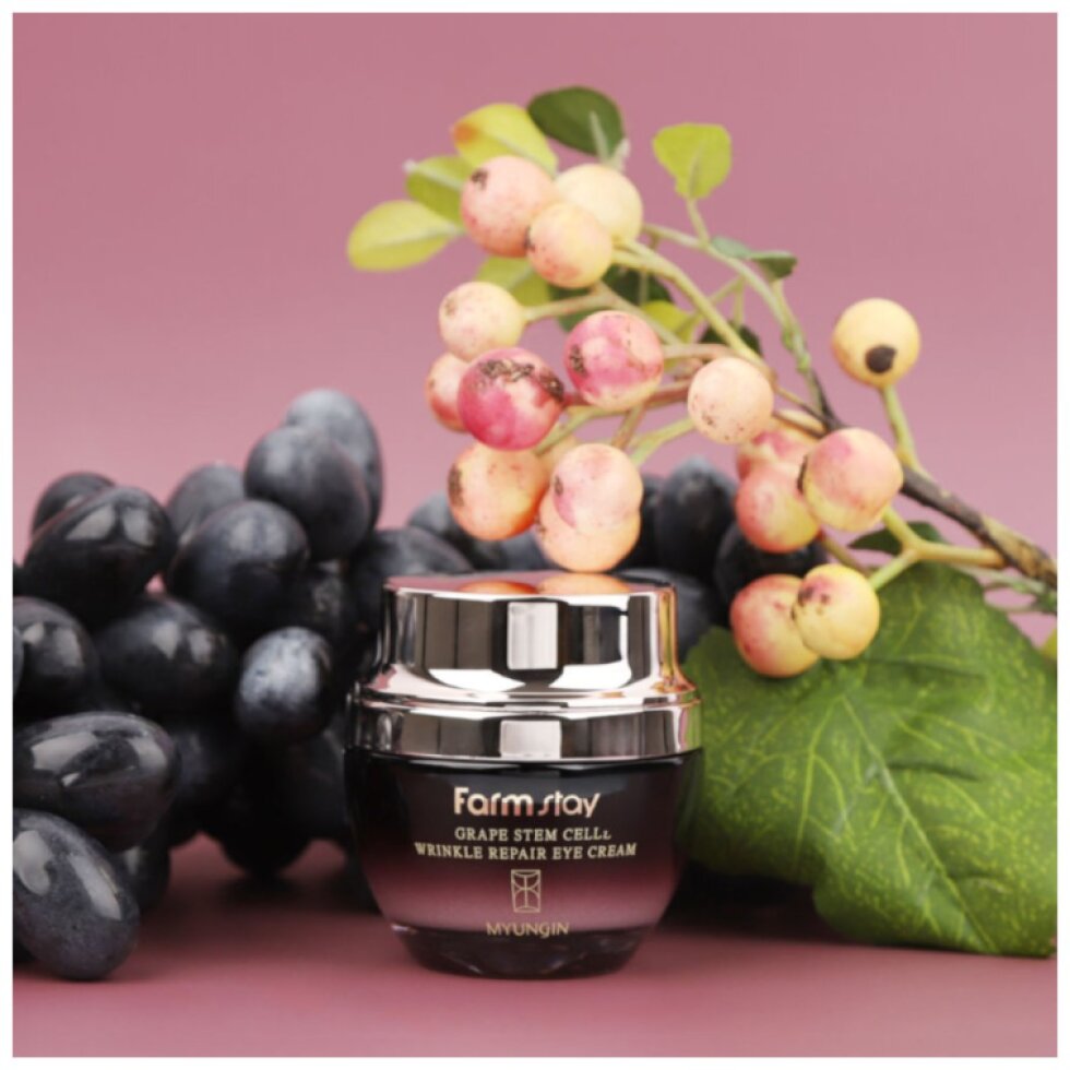 Farm Stay - Grape Stem Cell Wrinkle Reparing Eye Cream - Omlazující oční krém s hroznovými kmenovými buňkami - 50 ml