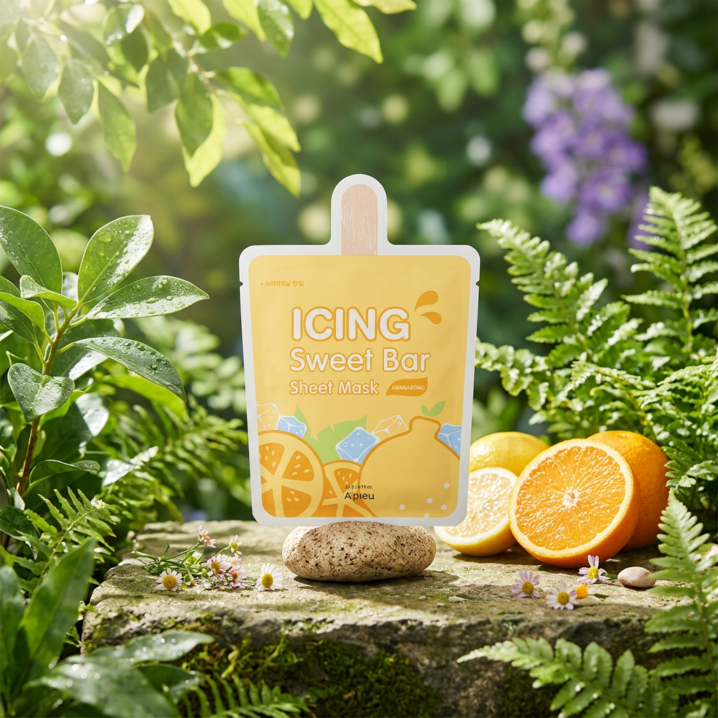 A'PIEU - Icing Sweet Bar Sheet Mask Hanrabong - Chladivá plátýnková maska s extraktem z klementinky - 21 g