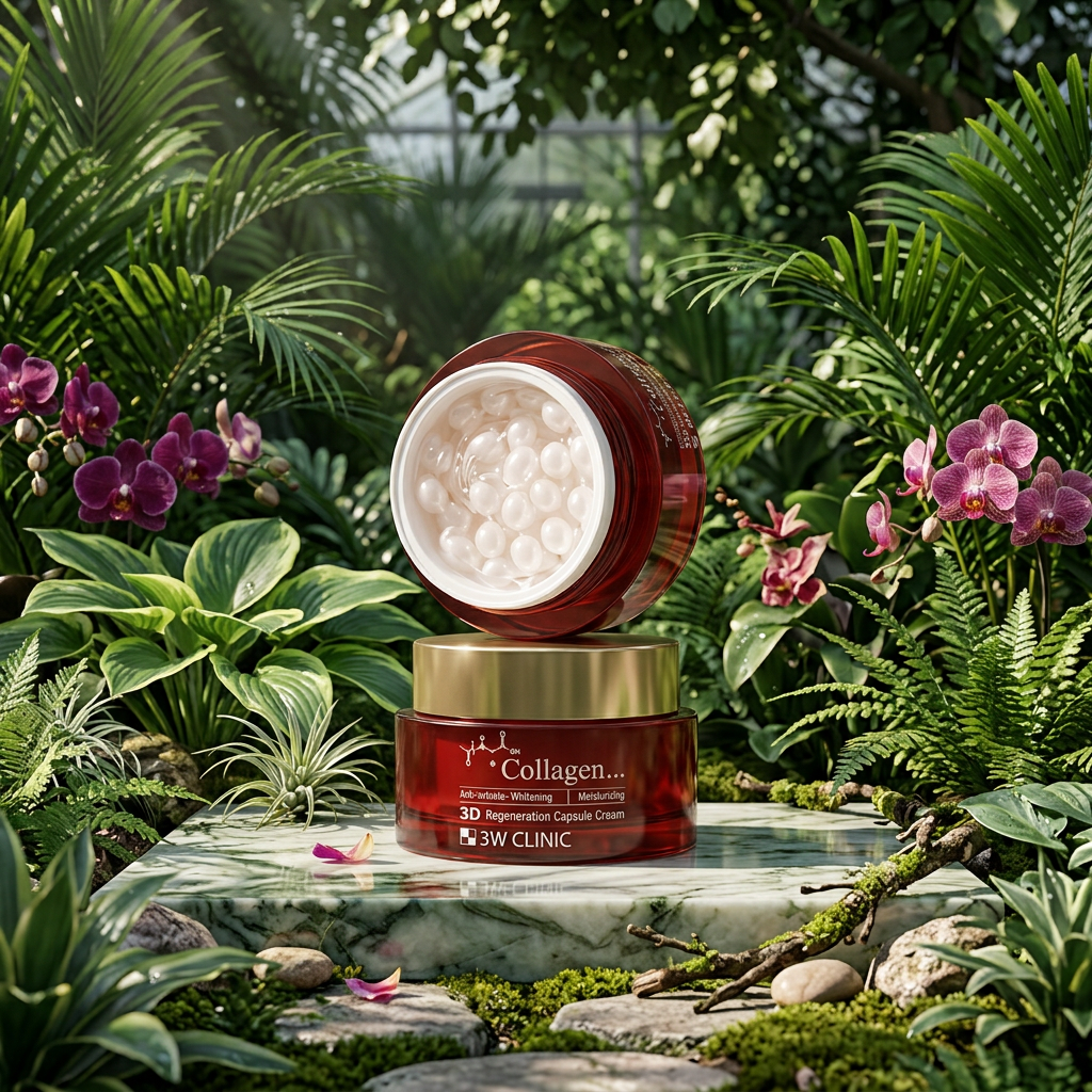 3W CLINIC - Collagen 3D Regeneration Capsule Cream - 3D regenerační kolagenový krém s kapslemi - 60 ml