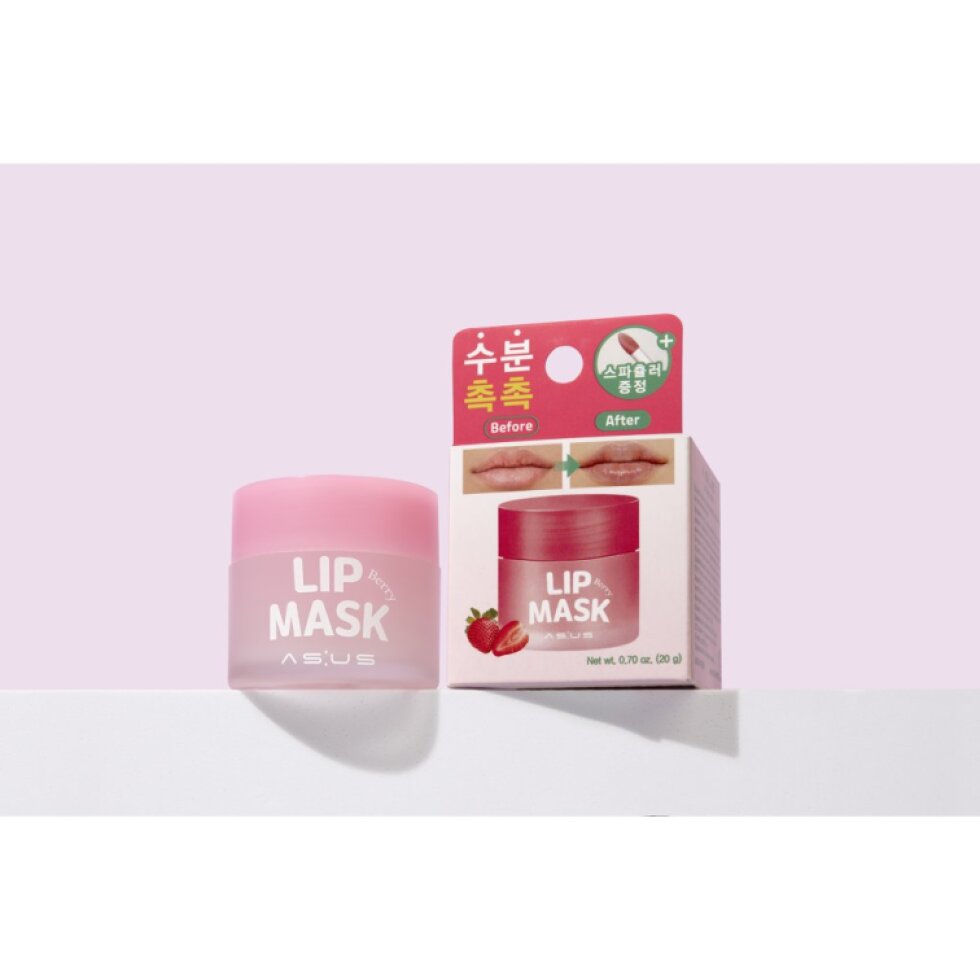 AS:US - Lip Mask Strawberry - Vyživující maska na rty s jahodovou vůní - 20 g