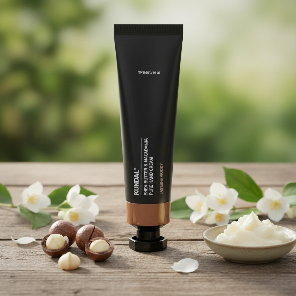 Kundal Shea Butter & Macadamie Pure Hand Cream Aroma Edition - Hydratační a vyživující krém na ruce JASMINE WOODY - 50 ml
