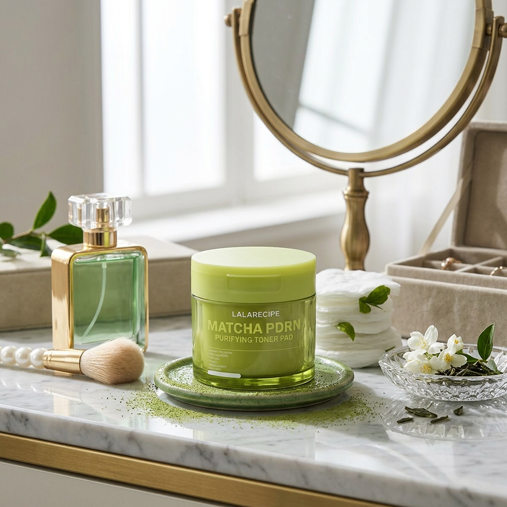 LALARECIPE - Matcha PDRN Purifying Toner Pad – Čisticí tonerové tamponky s matchou a PDRN - 220 ml