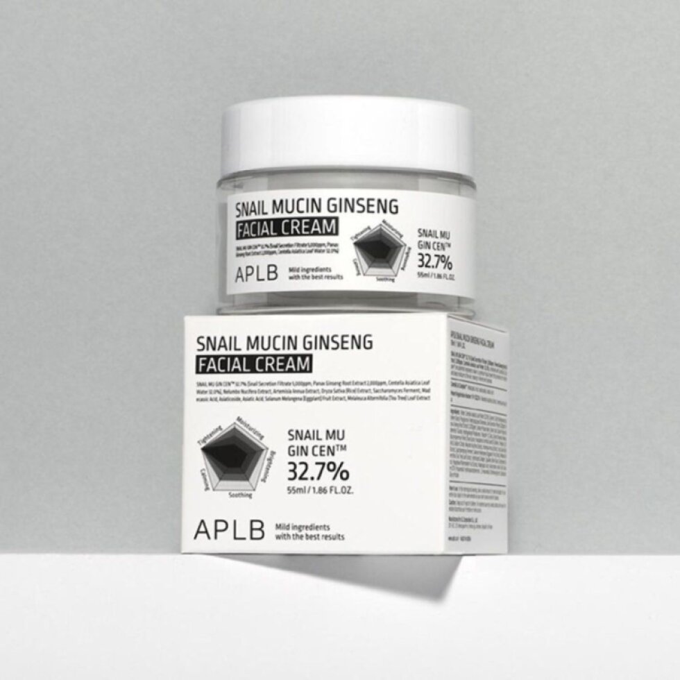 APLB - Snail Mucin Ginseng Facial Cream - Omlazující krém s ženšenem a šnečím mucinem - 55 ml
