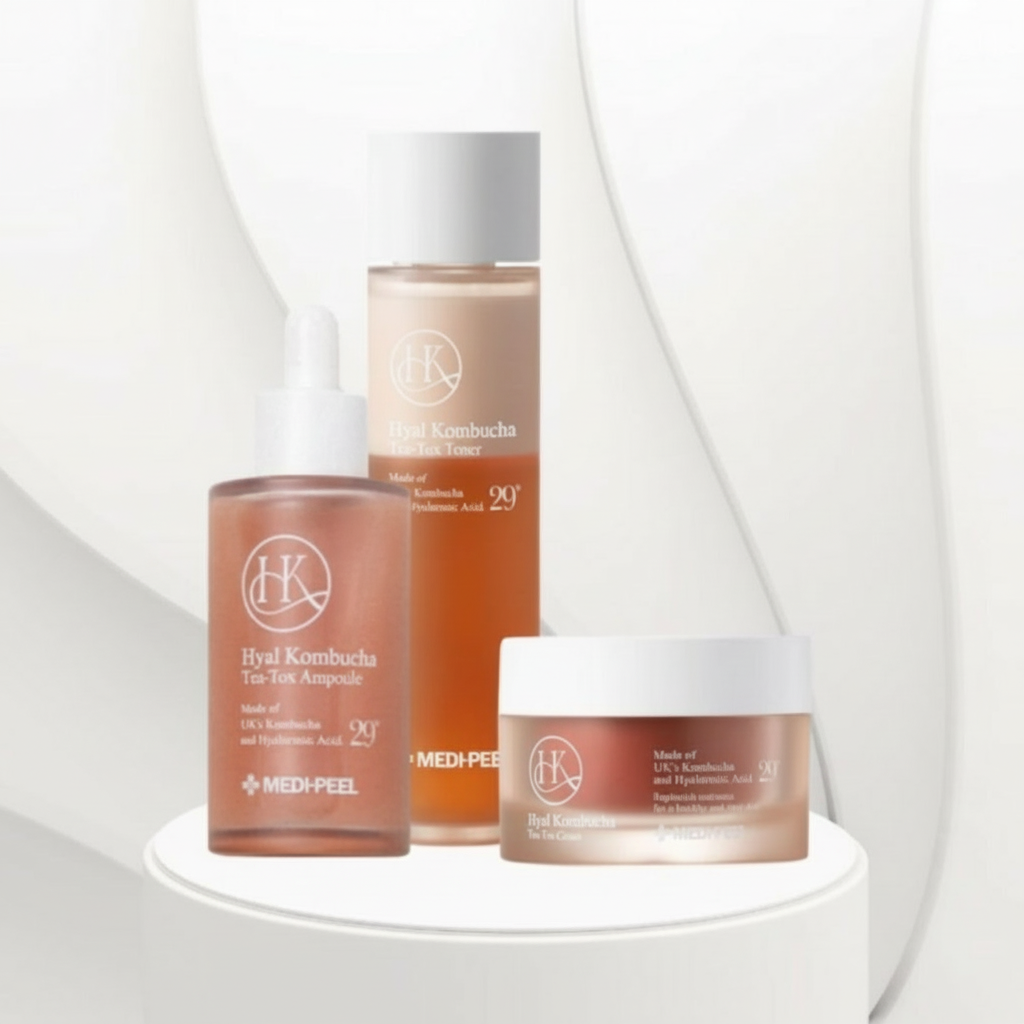 MEDI-PEEL - Hyal Kombucha Tea-Tox Set - Set tří produktů s kyselinou hyaluronovou a kombuchou