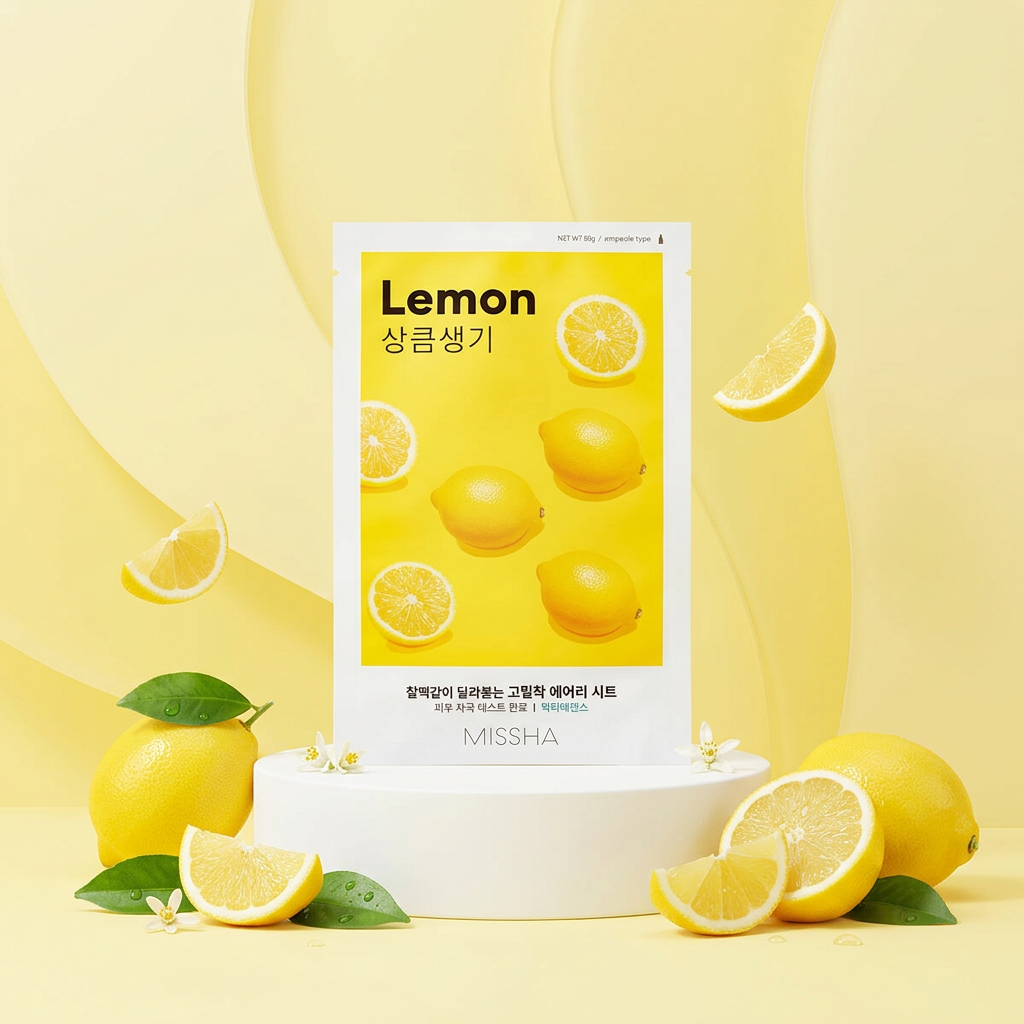 MISSHA - Airy Fit Sheet Mask Lemon - Citronová textilní maska - 19 g