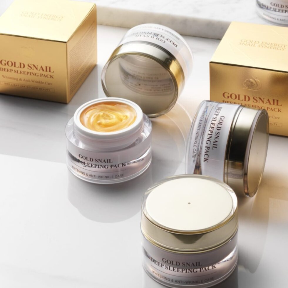 GOLD Energy SNAIL Synergy - Gold Snail Sleeping Pack - Luxusní noční maska se šnečím mucinem a zlatem - 30 ml