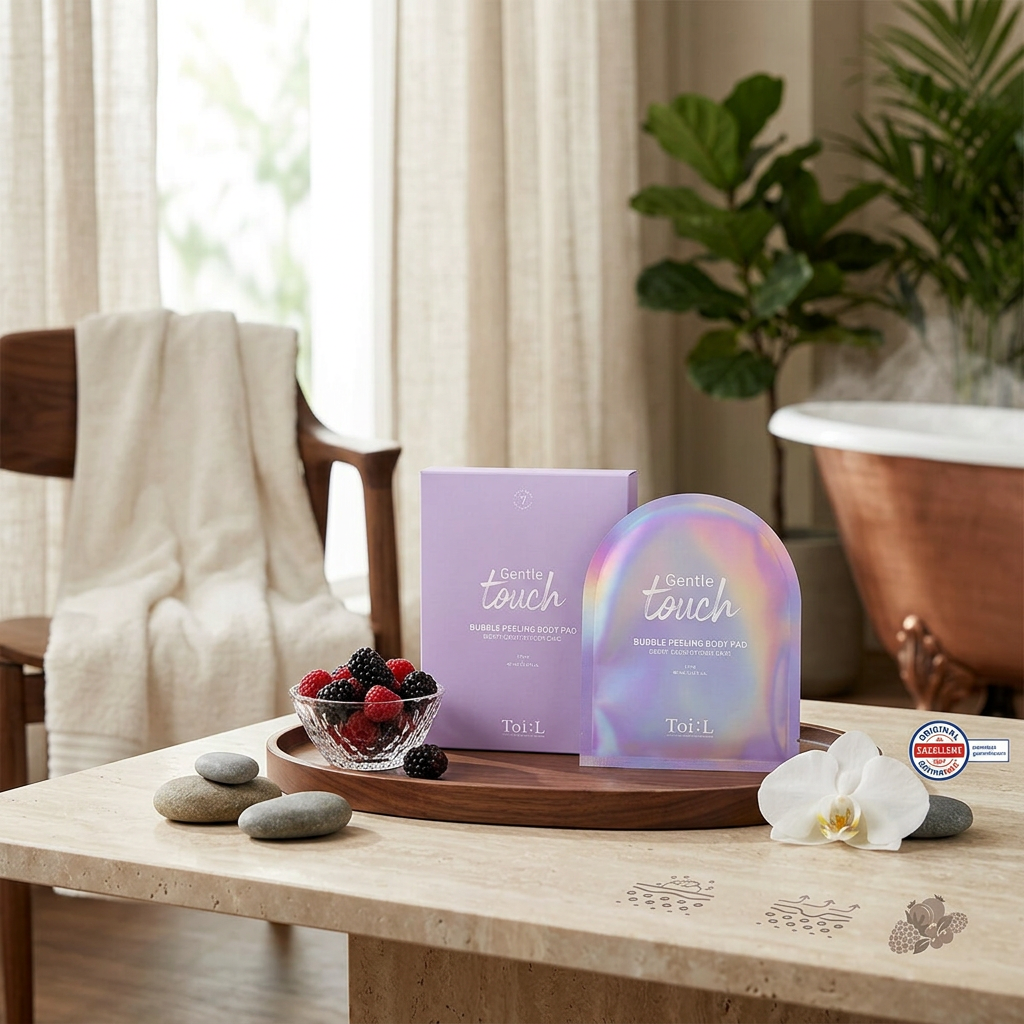TOI:L - Gentle Touch Bubble Peeling Body Pad - Pěnový peeling pro jemný dotek - 1ks