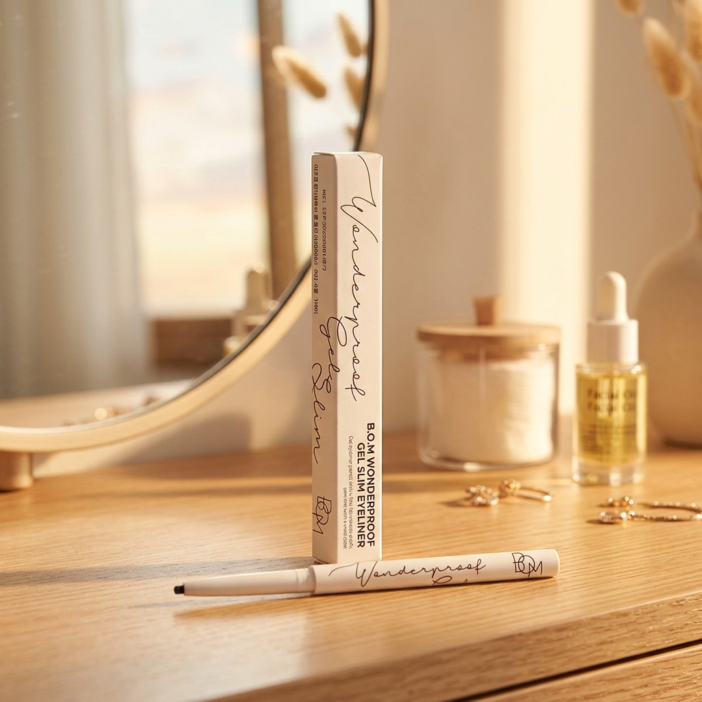 B.O.M. - Wonderproof Gel Slim Eyeliner #03 Deep Brown - Voděodolná gelová tužka na oči - 0,1 g