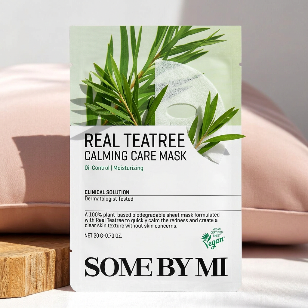 SOME BY MI - Real Teatree Calming Care Mask - Zklidňující textilní maska s tea tree - 20 g