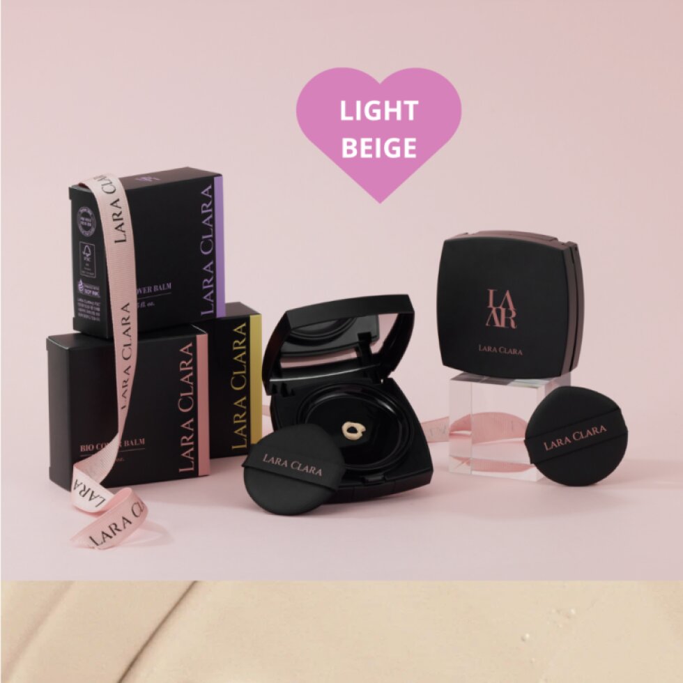 LARA CLARA - Bio Cover Balm Light Beige - Lehký BB cushion - 15 g