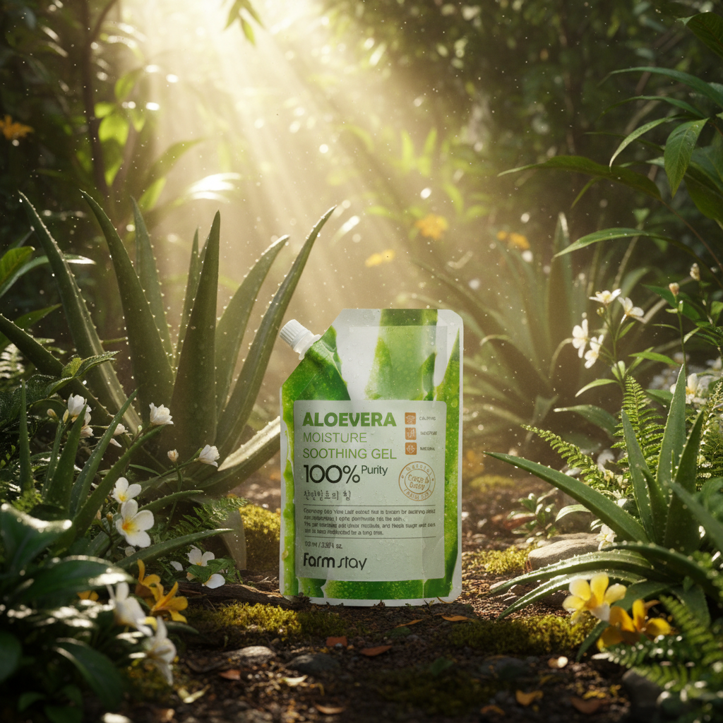 Farm Stay - Aloe Vera Moisture Soothing Gel Pouch - Multifunkční gel s extraktem z aloe vera - 100 ml