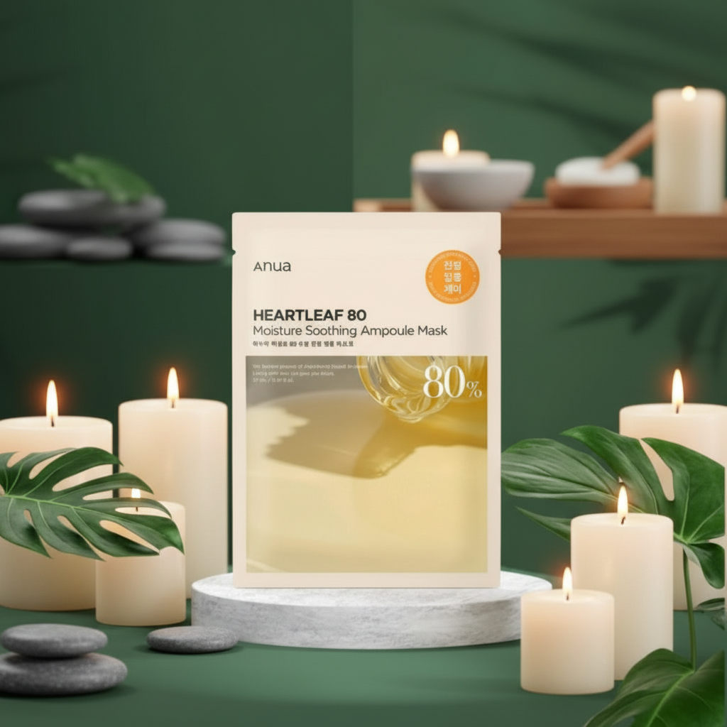 ANUA - Heartleaf 80 Moisture Soothing Ampoule Mask - Zklidňující plátýnková maska s 80% extraktem z toulně - 27 ml