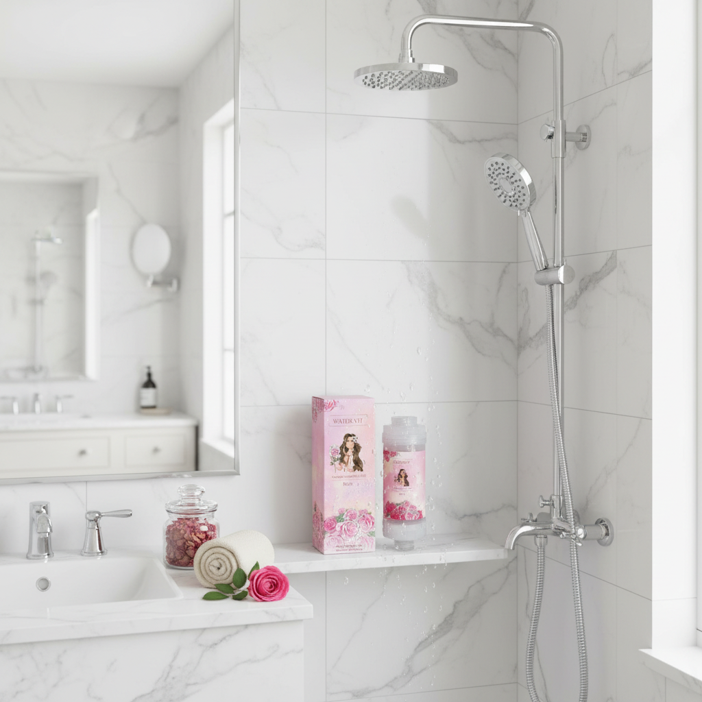 KOREJSKÁ KRÁSA - Vitamin Shower Filter - Vitaminový filtr do sprchy - ROSE - 1ks