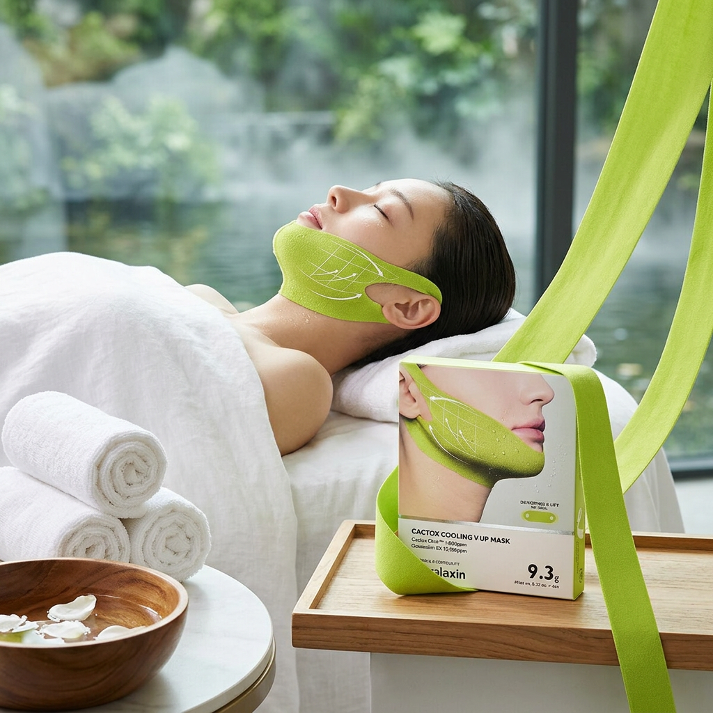 DR. MELAXIN - Cactox Cooling V-UP Mask - Zpevňující maska pro kontury obličeje - 1ks / 9.3 g
