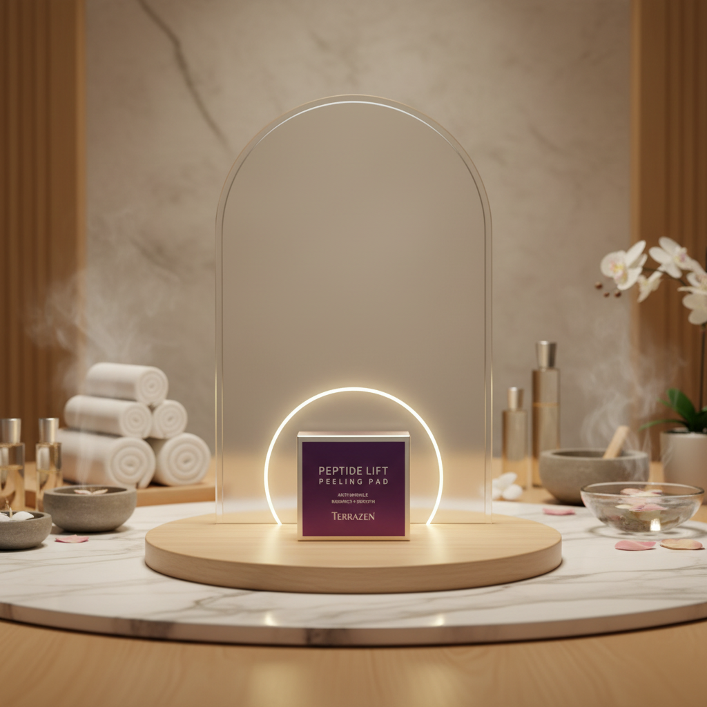TERRAZEN Peptidové Peelingové Polštářky pro jasnou pleť bez pórů a vrásek 60 Ks