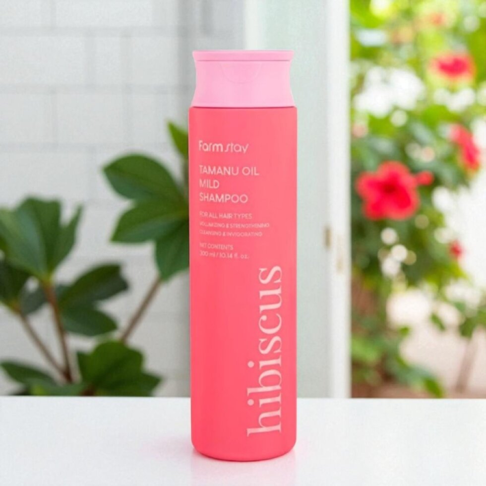 Farm Stay - Tamanu Oil Mild Shampoo Hibiskus - Čisticí a regenerační šampon - 300 ml