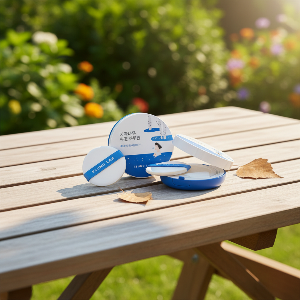 ROUND LAB - Birch Juice Moisturizing Sun Cushion - Hydratační opalovací cushion s březovou šťávou SPF 50+ PA++++ - 15 g