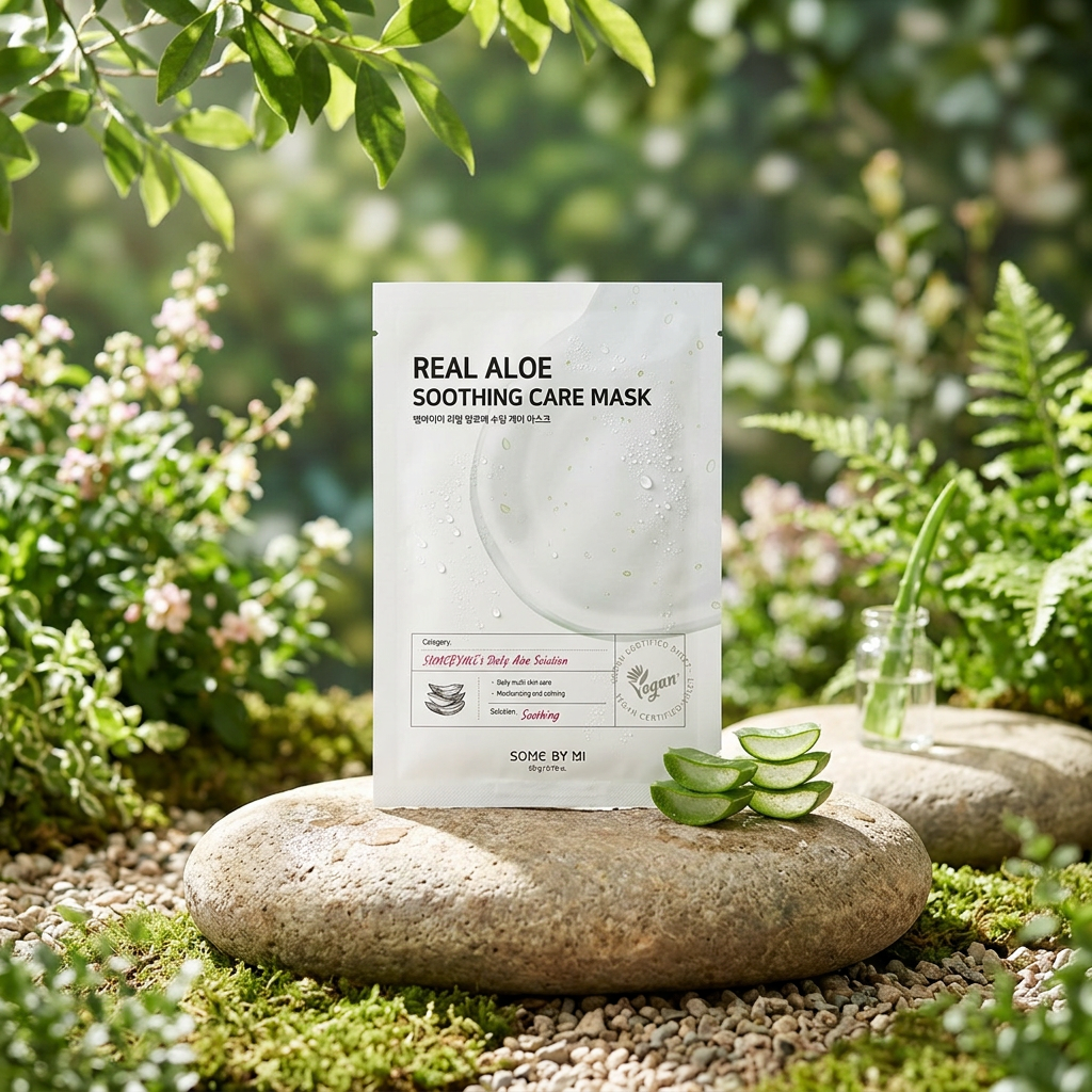 SOME BY MI - Real Aloe Soothing Care Mask - Zklidňující plátýnková maska s Aloe Vera - 20 g