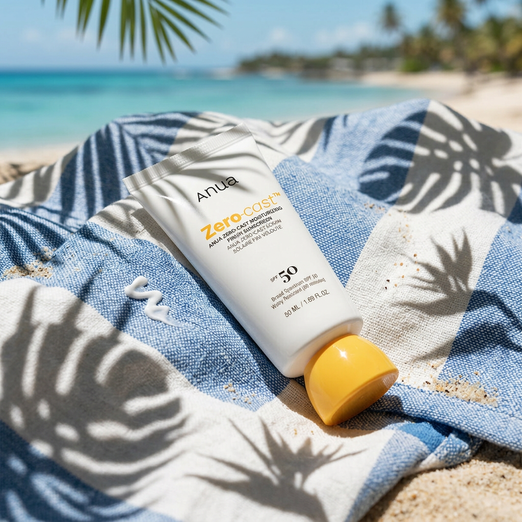 ANUA - Zero-Cast Moisturizing Finish Sunscreen - Hydratační opalovací krém - 50 ml