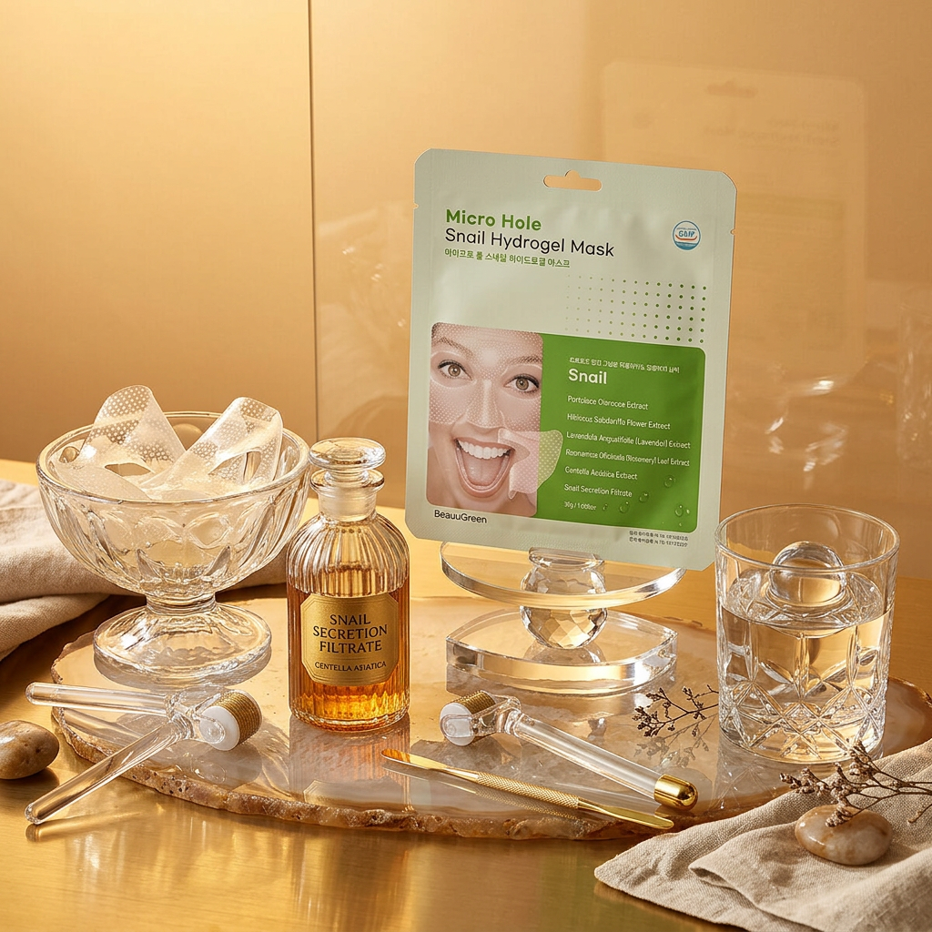 Beauugreen - Micro Hole Snail Hydrogel Mask - Plátýnková hydrogelová maska se šnekem - 30 ml