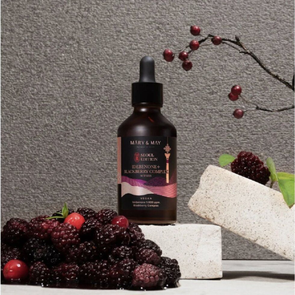 Mary & May - Idebenone + Blackberry Complex Serum Seoul Edition - Sérum s idebenonem a komplexem z ostružin - 80 ml