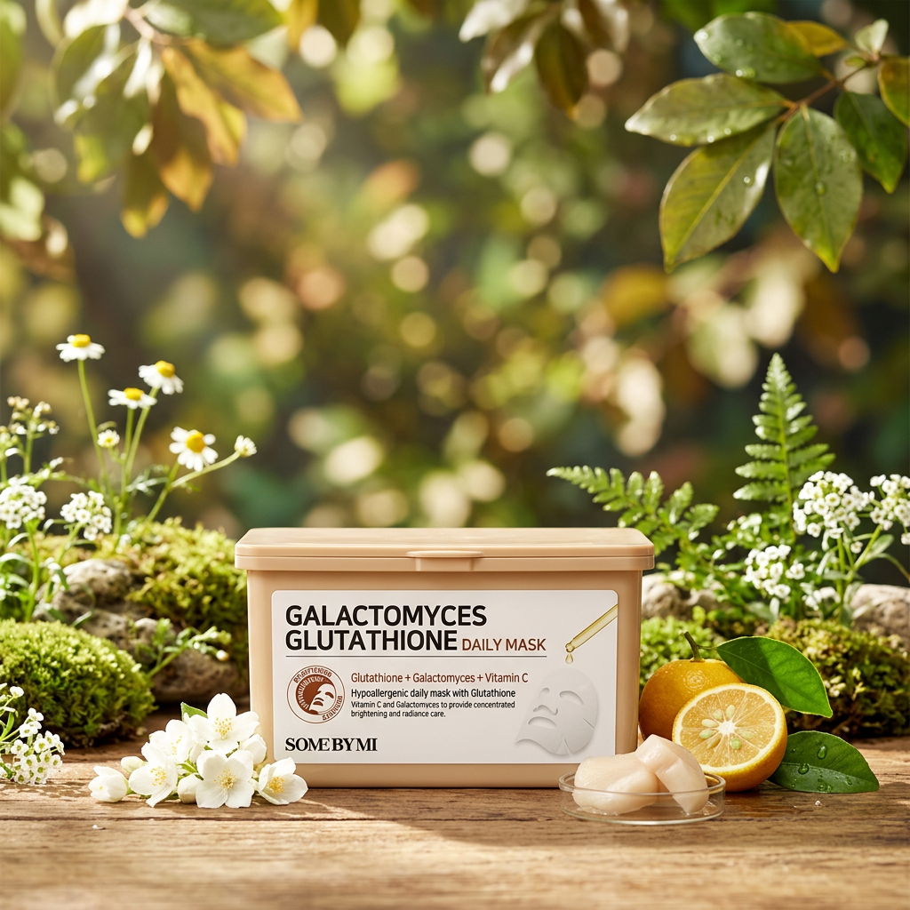 SOME BY MI - Galactomyces Glutathione Daily Mask - Rozjasňující plátýnková maska s fermenty v praktickém balení - 30 ks