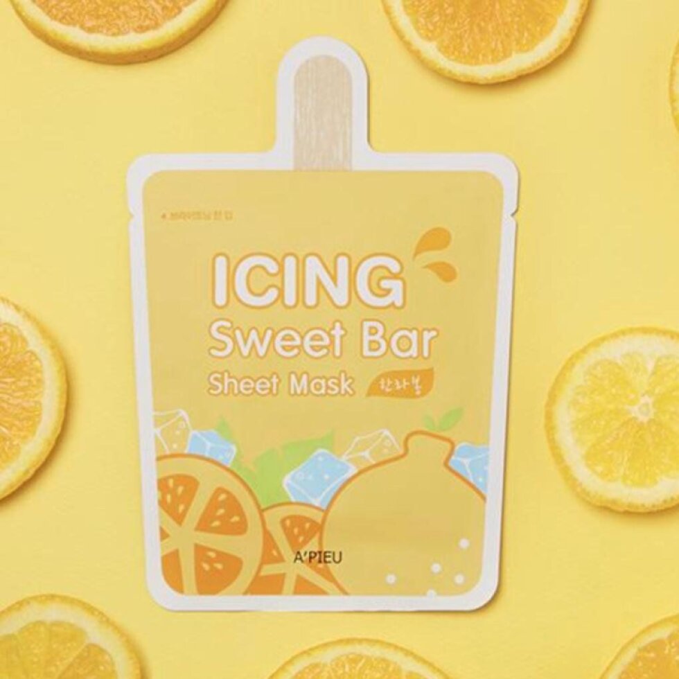 A'PIEU - Icing Sweet Bar Sheet Mask Hanrabong - Chladivá plátýnková maska s extraktem z klementinky - 21 g
