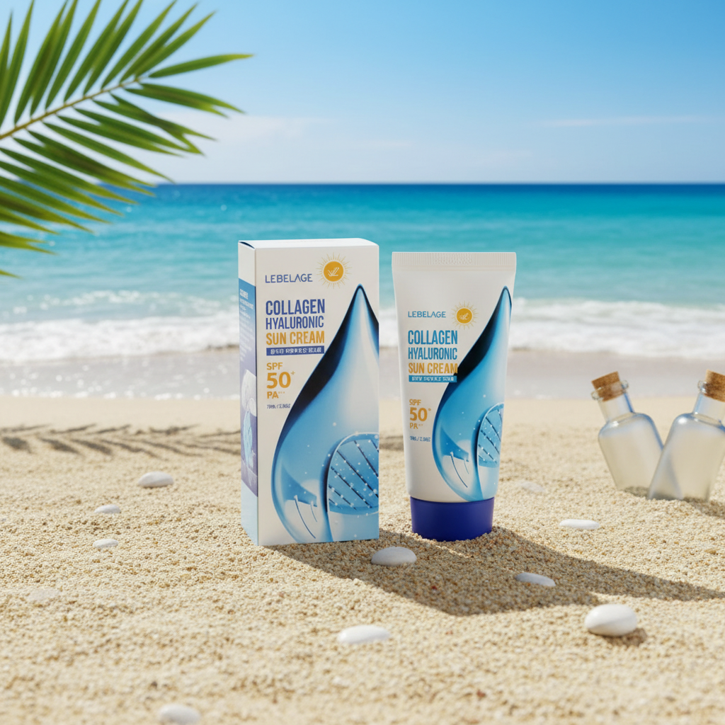 LEBELAGE - Collagen Hyauronic Sun Cream (SPF50+/PA+++) - Pečující SPF s kolagenem a kyselinou hyaluronovou - 70 ml