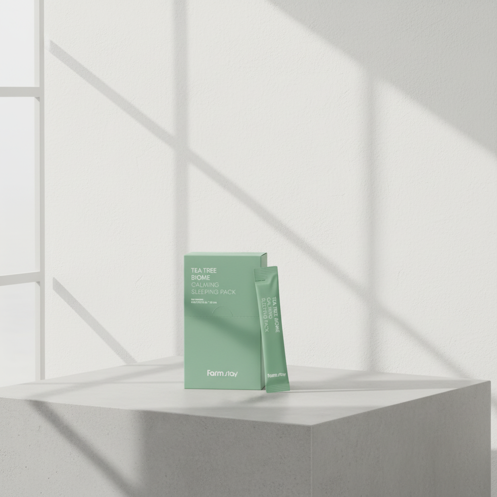 Farm Stay - Tea Tree Biome Calming Sleeping Pack - Zklidňující noční maska s centellou a tea tree - 20 ks x 4 ml