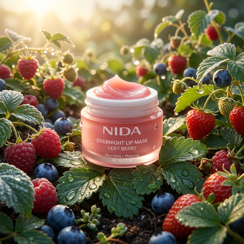NIDA - Overnight Lip Mask - Noční maska na rty Very Berry - 20 g