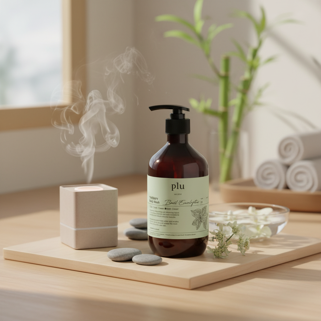 PLU - Aroma Body Wash Basil Eucalyptus - Aromatický sprchový gel s bazalkou a eukalyptem - 500 ml