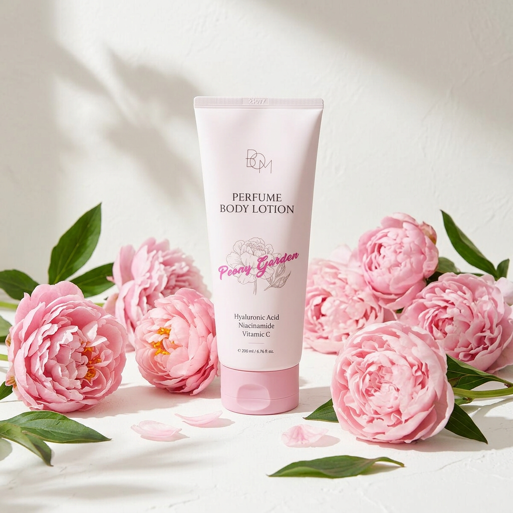 B.O.M. - Peony Garden Perfume Body Lotion - Parfemovaný tělový krém s vůní svěžích pivoněk - 200 ml