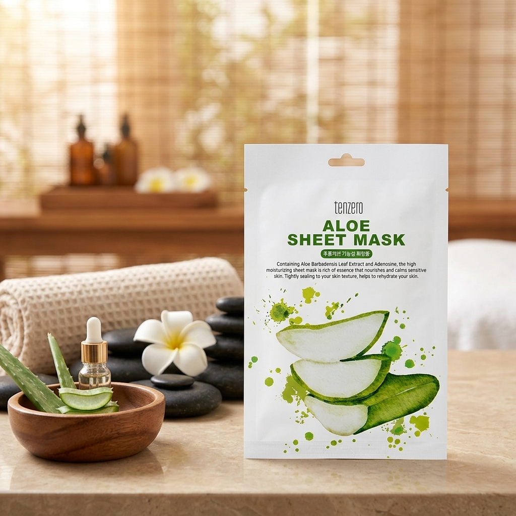 TENZERO - Aloe Sheet Mask - Plátýnková maska s aloe - 25 ml