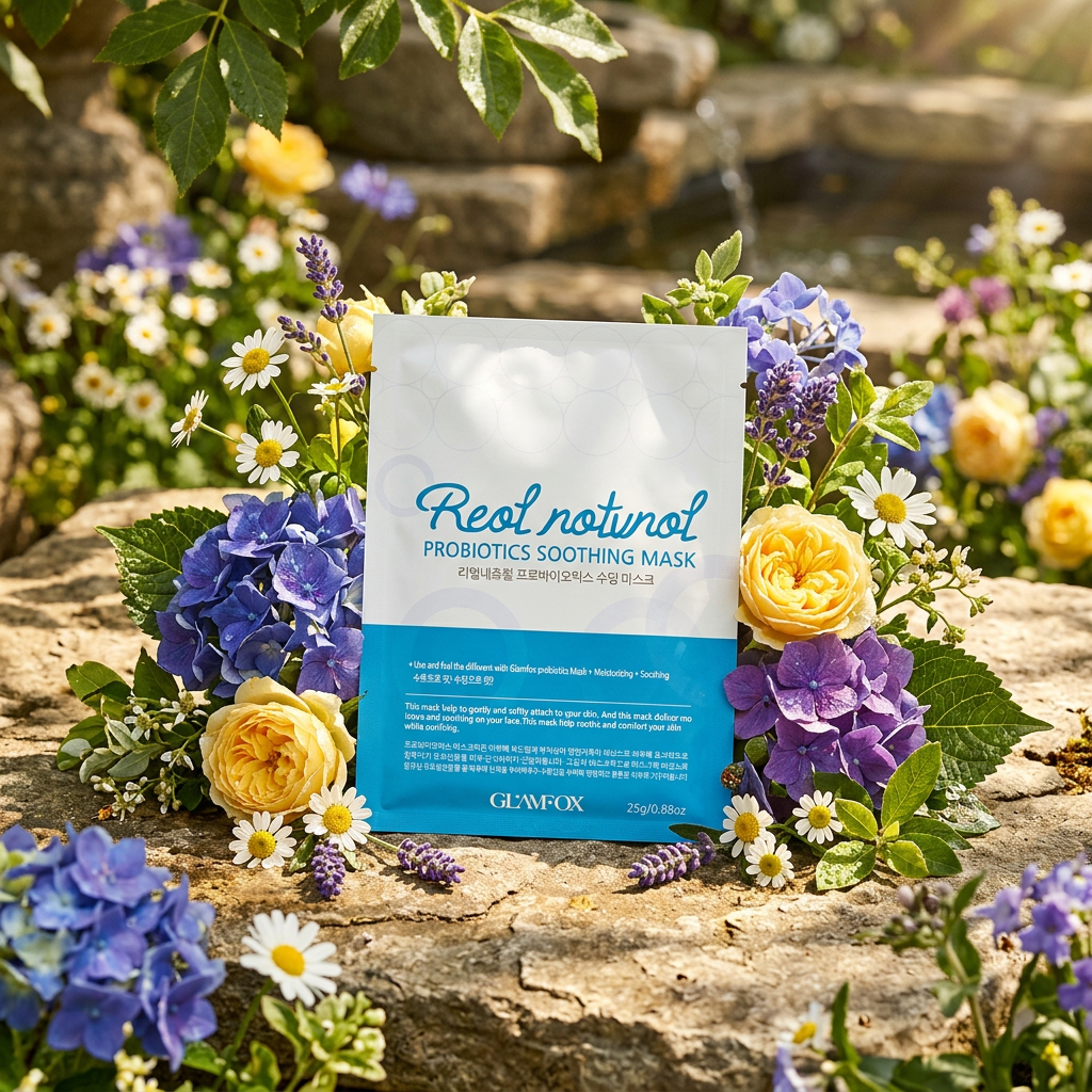 GLAMFOX - Real Natural Probiotics Soothing Mask - Zklidňující maska s probiotiky - 25 g