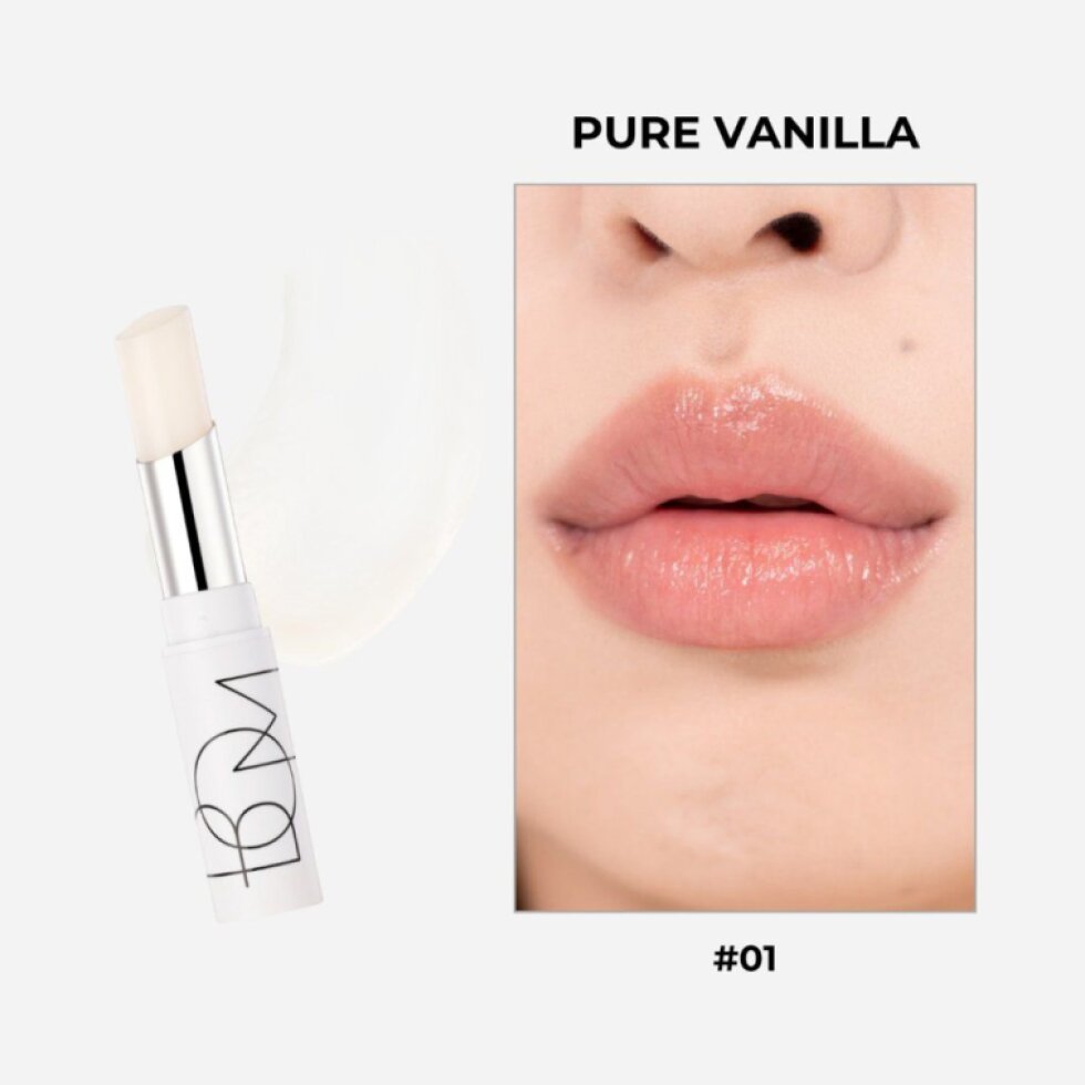 B.O.M. - Dewy Lip Balm #01 Pure Vanilla - Jemně zabarvený balzám na rty - 4,5 g