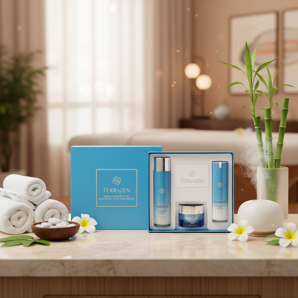 TERRAZEN - Aqua Recharge Special Set - Dárkový set hydratační řady - 3 ks