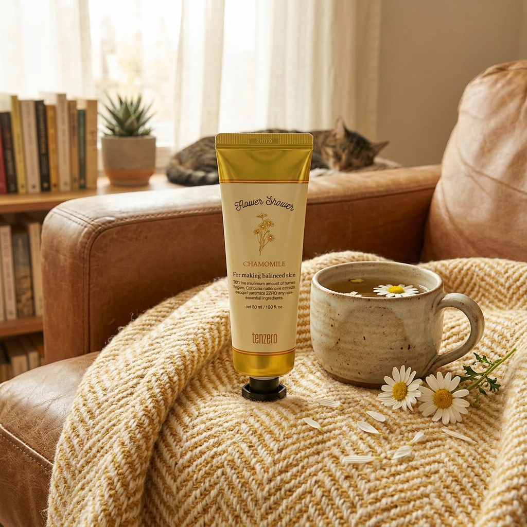 TENZERO - Flower Shower Hand & Nail Cream Chamomile - Květinový krém na ruce a nehty s heřmánkem - 50 ml