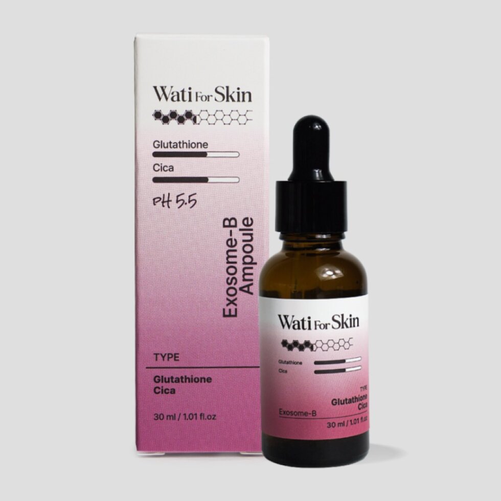 WATI FOR SKIN - Glutathione Cica Blemish Exosome-B Ampoule - Rozjasňující a zklidňující pleťová ampule - 30 ml