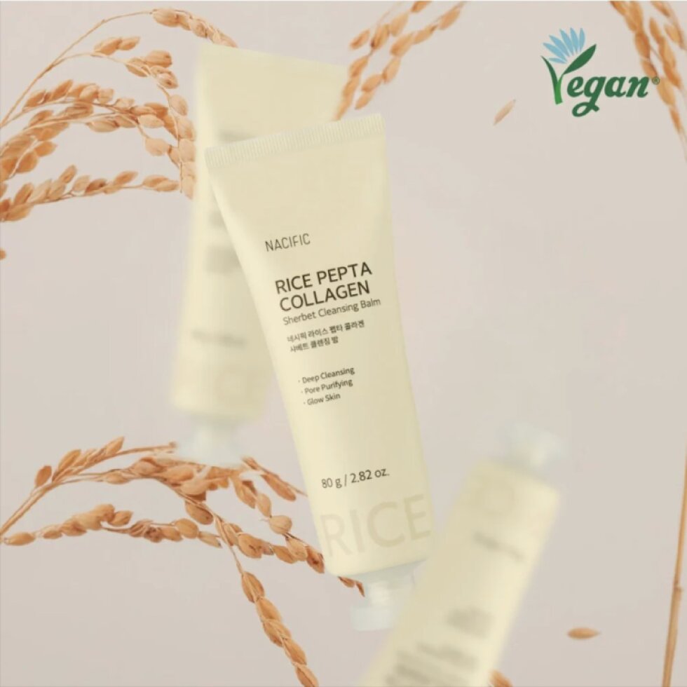 NACIFIC - Rice Pepta Collagen Sherbet Cleansing Balm - Čisticí sorbetový balzám s rýží, peptidy a kolagenem - 80 g