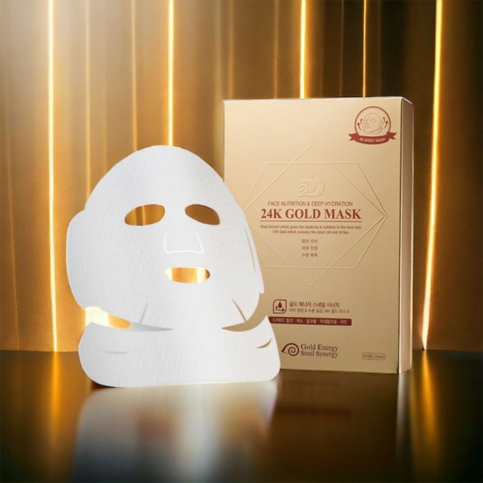 GOLD Energy SNAIL Synergy - 24 K Gold Mask Face Nutrition - Luxusní vyživující plátýnková maska - 33 ml