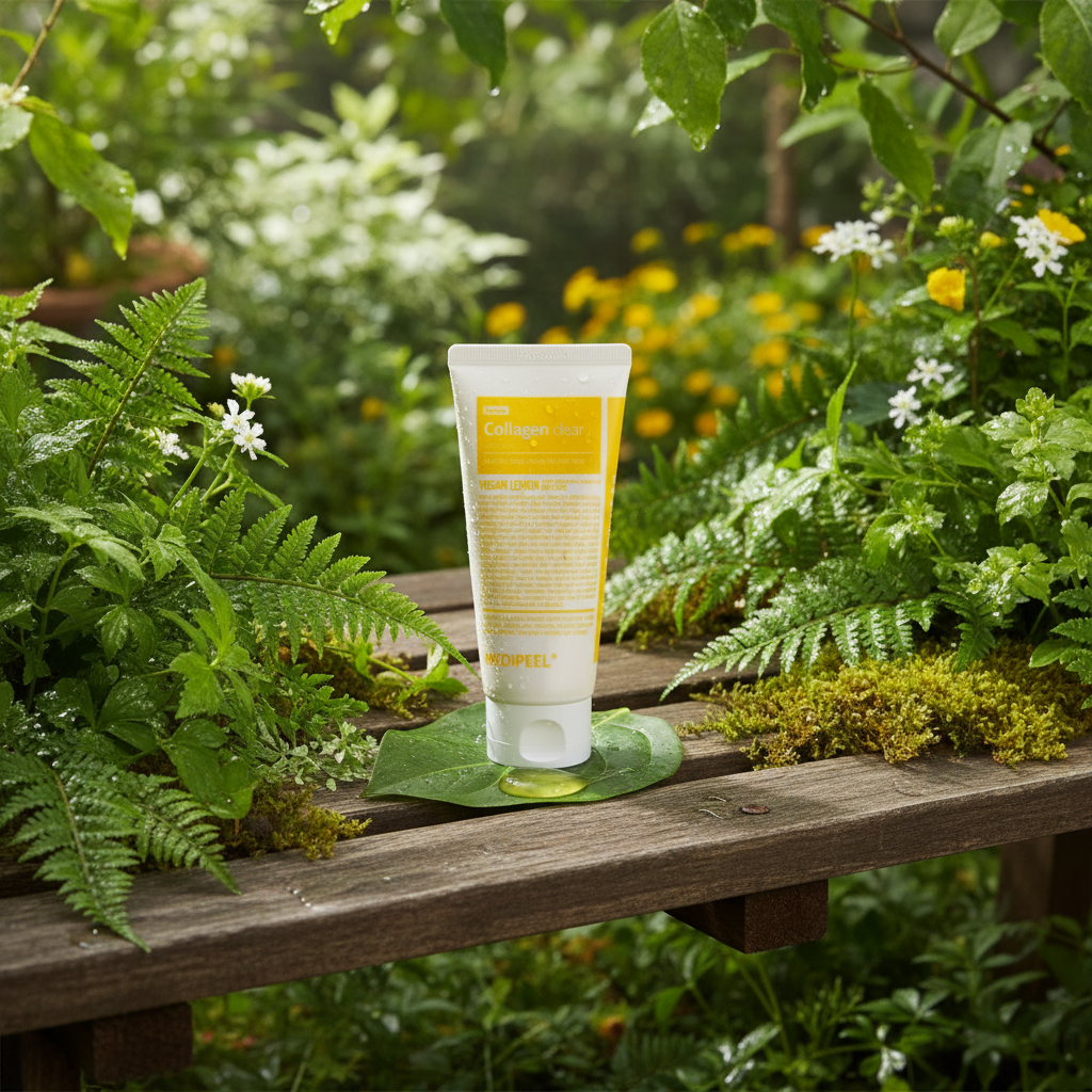 MEDI-PEEL - Vegan Vitamin Collagen Clear - Gelový pěnivý cleanser s kolagenem, vitaminy a AHA - 300 ml