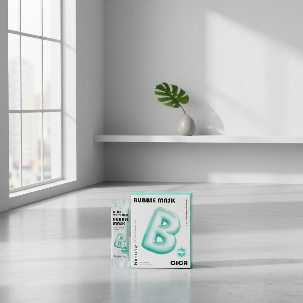 FARM STAY - Cica Facial Wash Bubble Mask - Bublinková maska s centellou - 20 x 5ml