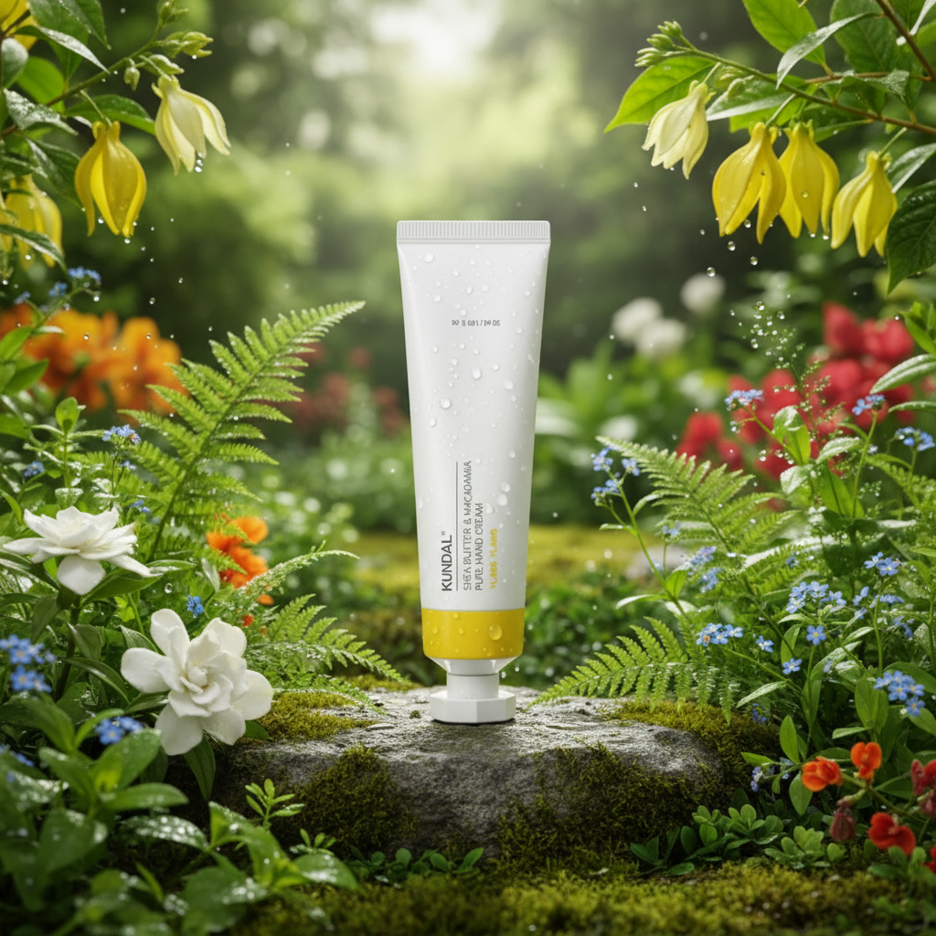 Kundal Shea Butter & Macadamia Pure Hand Cream - Hydratační a vyživující krém na ruce YLANG YLANG - 50 ml