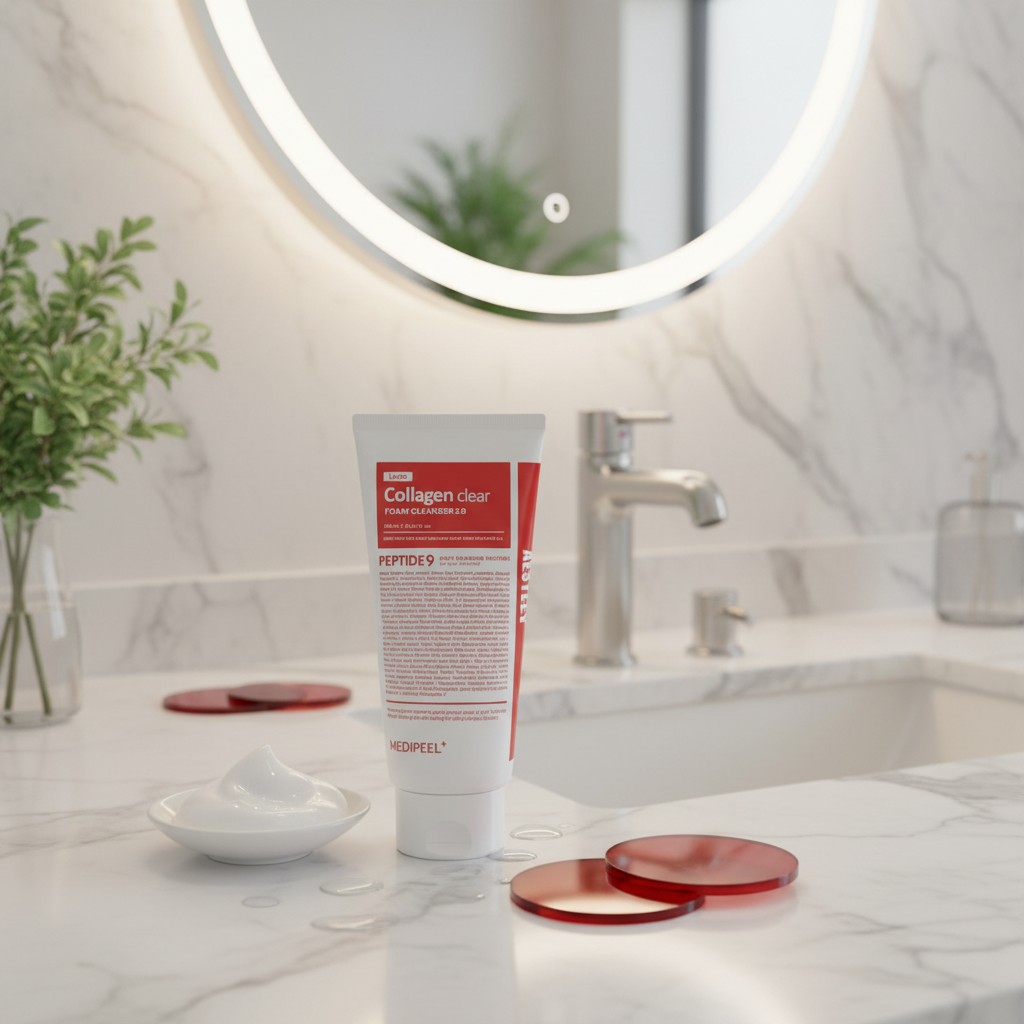 MEDI-PEEL - Red Lacto Collagen Clear Foam Cleanser 2.0 PEPTIDE - Kolagenová mycí pěna s peptidy - 300 ml