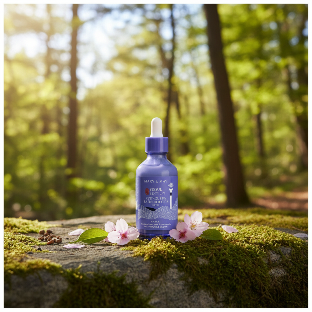 Mary & May - Retinol 0.1% Bakuchiol Cica Serum Seoul Edition - Sérum s retinolem 0,1 %, bakuchiolem a centellou - 80 ml