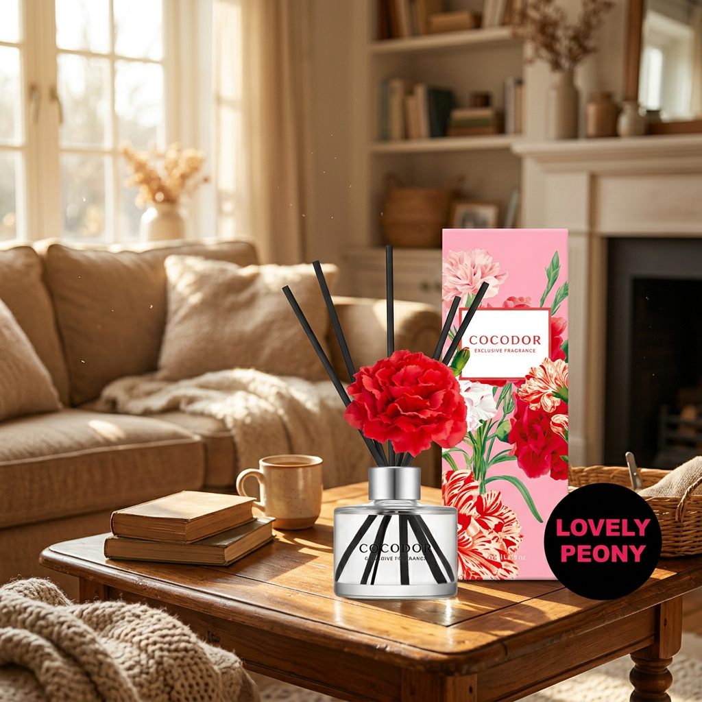 COCODOR - Carnation Diffuser Lovely Peony - Difuzér s karafiátem a vůní rozkvetlé pivoňky - 120 ml